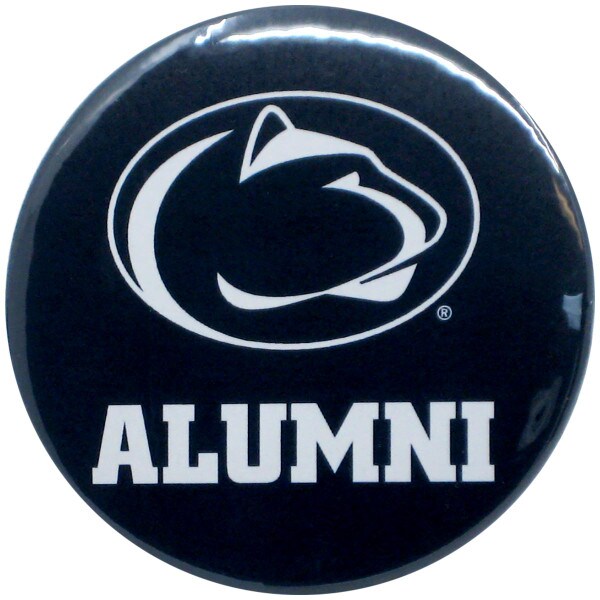 navy button with Penn State Athletic Logo and Alumni
